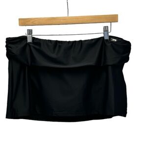 DKNY Shirred Waist Swim Skirt - Black - size XL